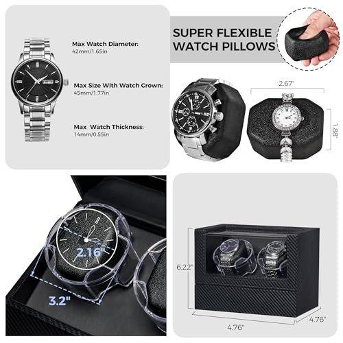 Watch Winder for Automatic Watches, Double Automatic Watch Winder Box with