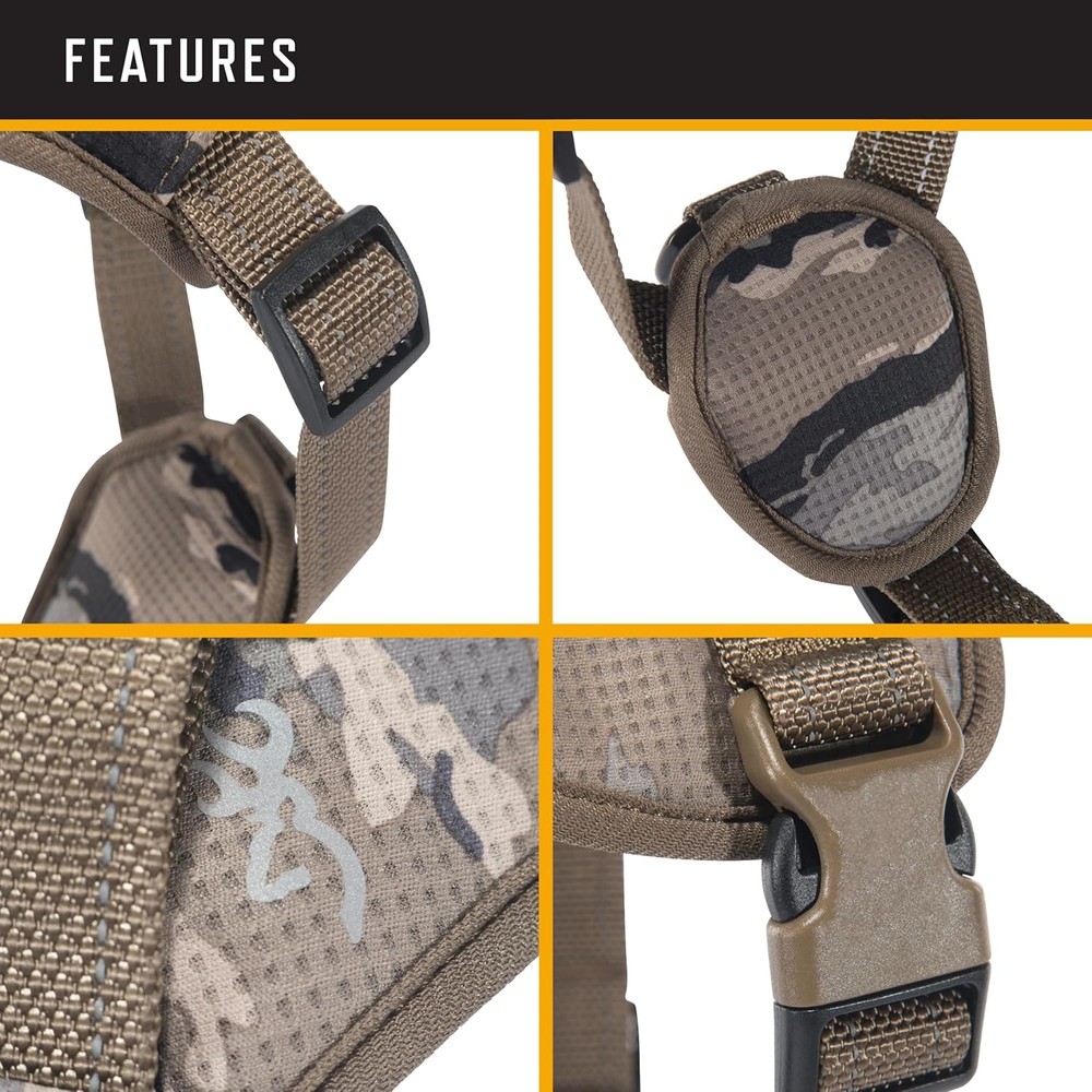 Camo Dog Harness No Pull Adjustable Reflective Pet Walking Vest Ovix Camo Medium