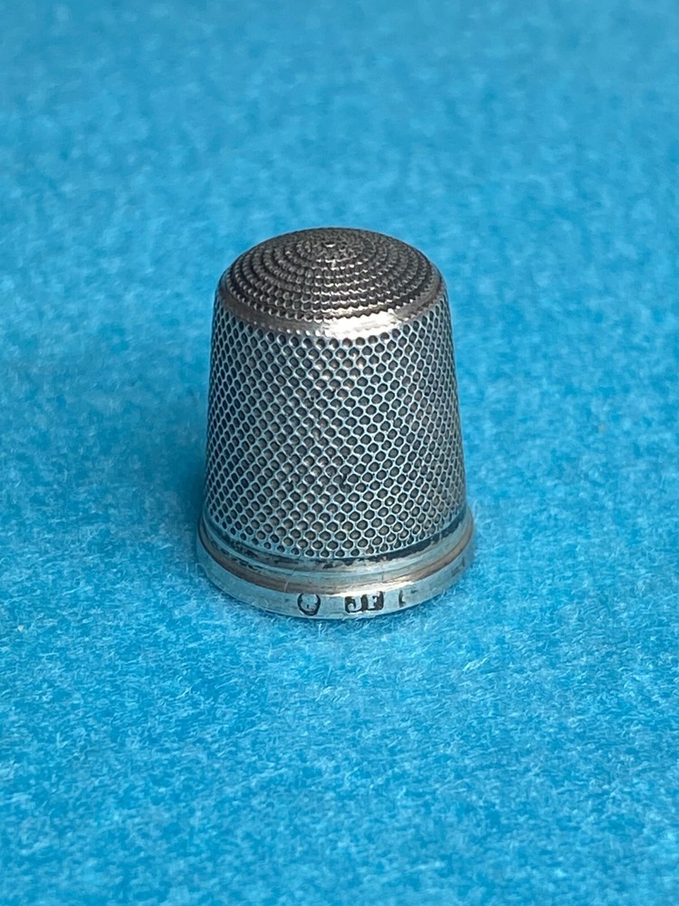 Small Silver Thimble with Hallmarks