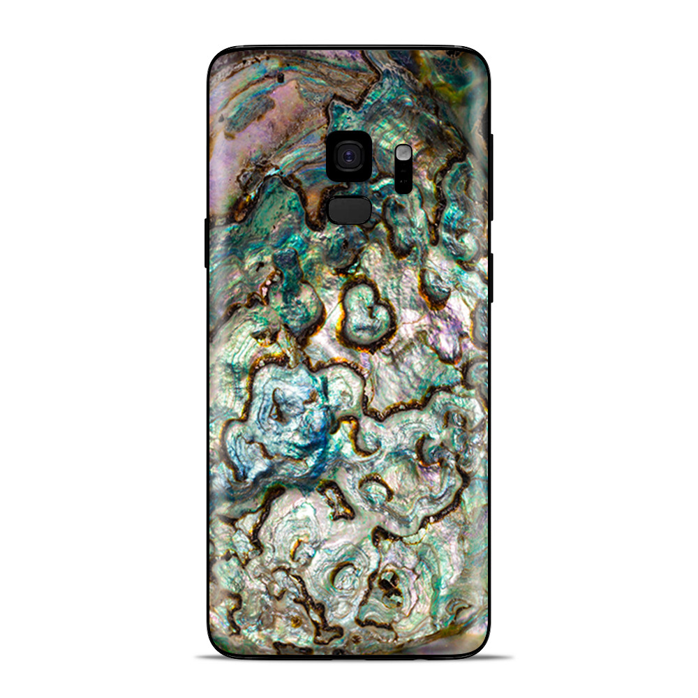Samsung Galaxy S9 Skins Wrap - Abalone Shell Gold underwater