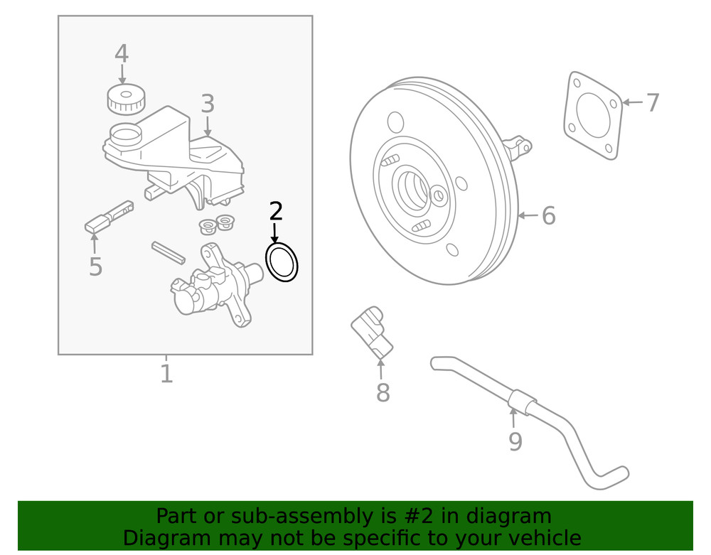 Genuine Nissan Brake Master Cylinder O-Ring 46096-JD00A