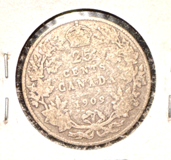Canada 1909 quarter KM 11 Good