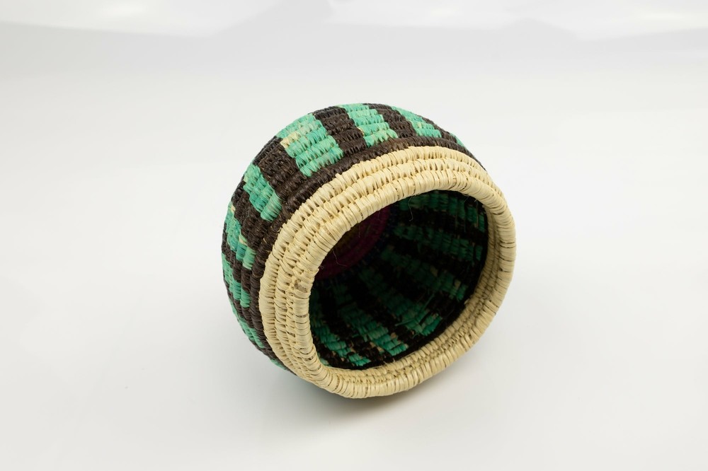 Vintage Woven Panama Basket