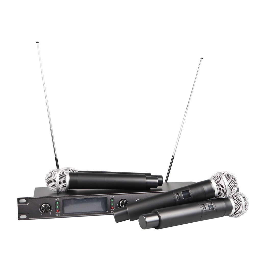 Professional Microphone Wireless 4 Channels Handheld Dynamic Karaoke Mic Band