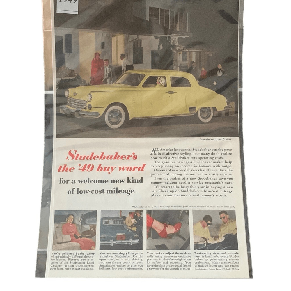 Vintage 1949 Studebaker The 49 Buy Word Ad Advertisement