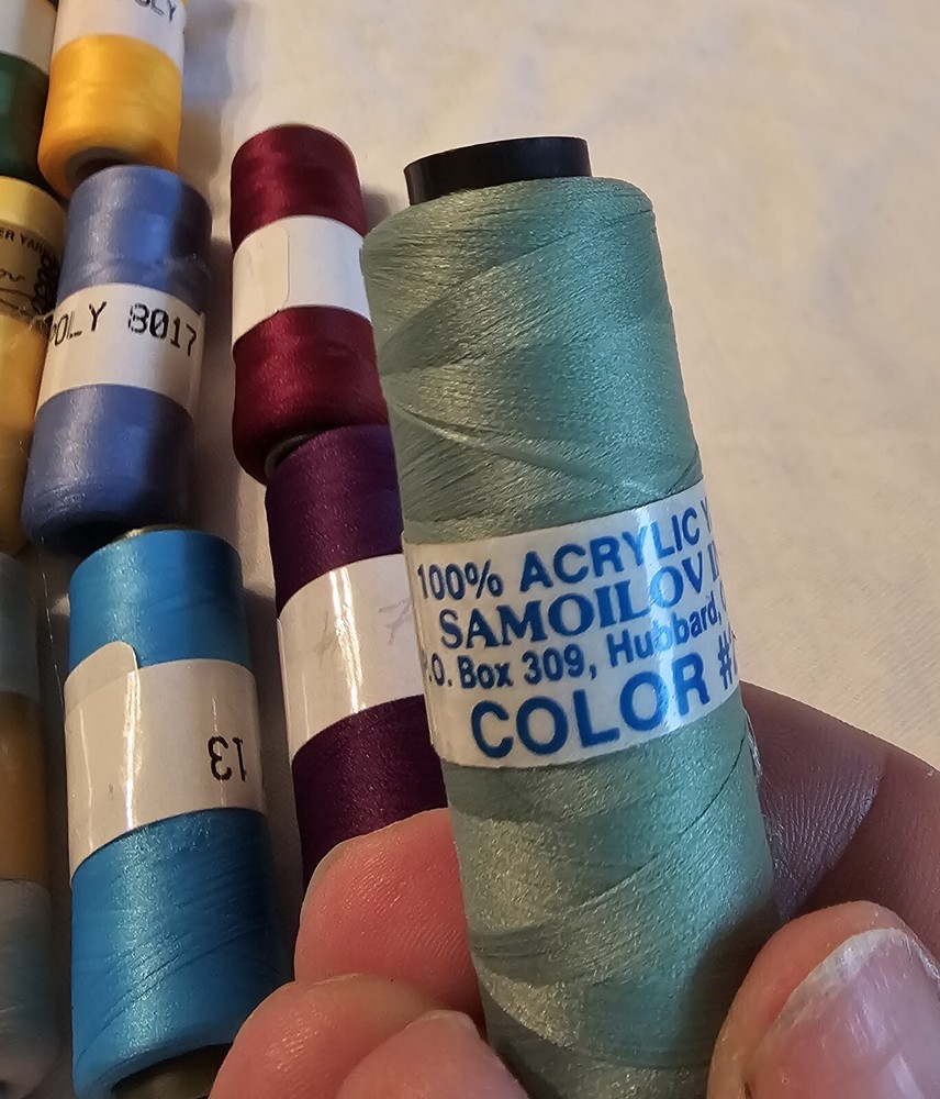 Samoilov Thread 16 Spools Polyester And Acrylic Most Never Opened