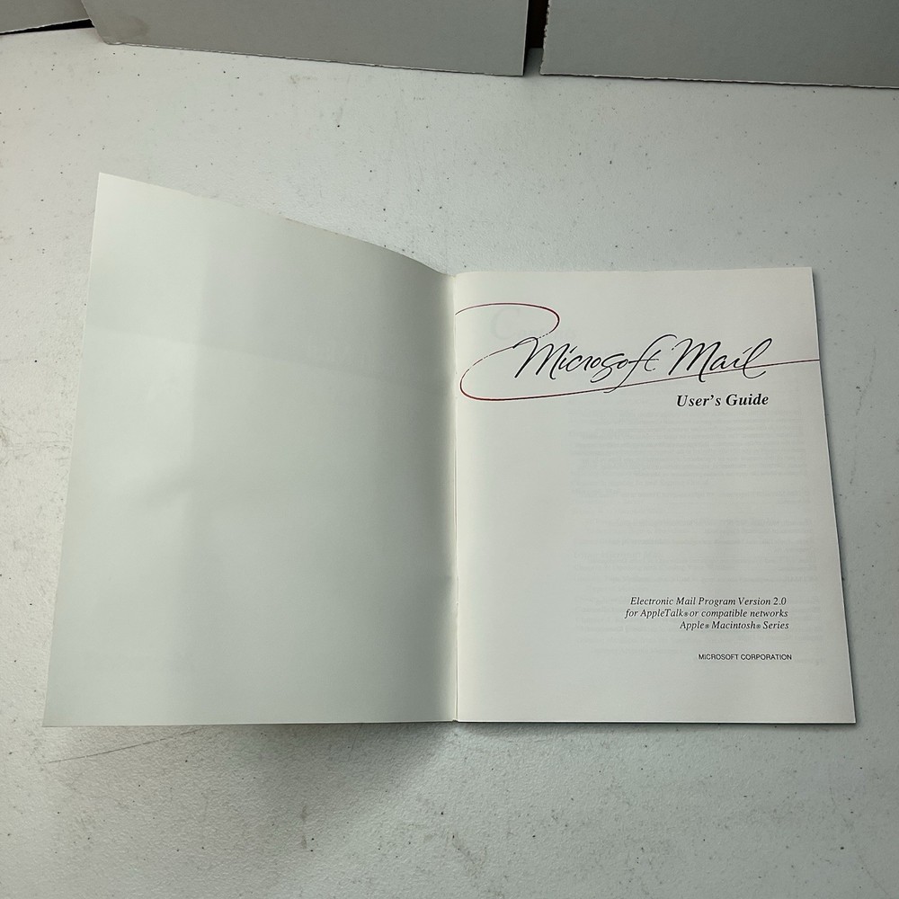1989 Microsoft Mail Users Guide Apple Macintosh 03887