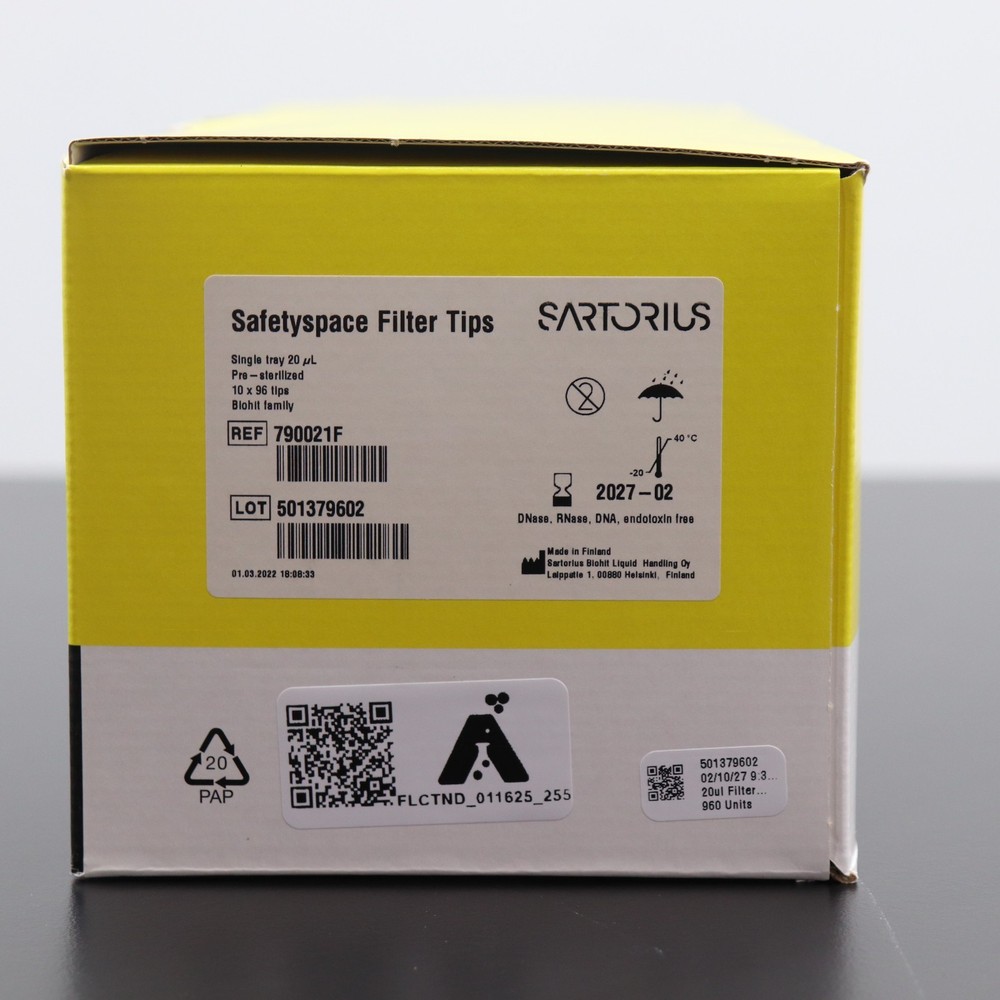 Sartorius Ref 790021F Safetyspace Filter Tips 20µL