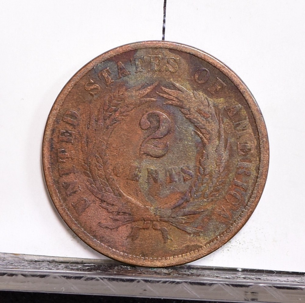 1867 Two Cent Piece - Fine Details, Harsh Clean (#56782-J)