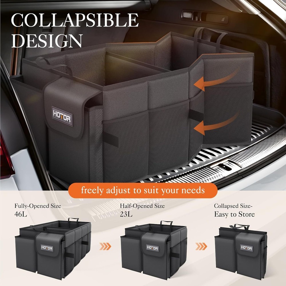 Trunk Organizer for Car - Car Organizer, Foldable Trunk organizer for SUVs & Sed