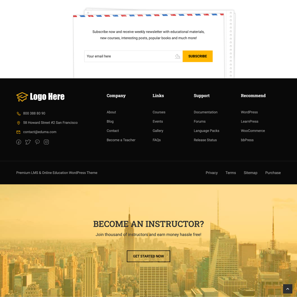 Education Website Design for Training Website with Free 5GB VPS Web Hosting