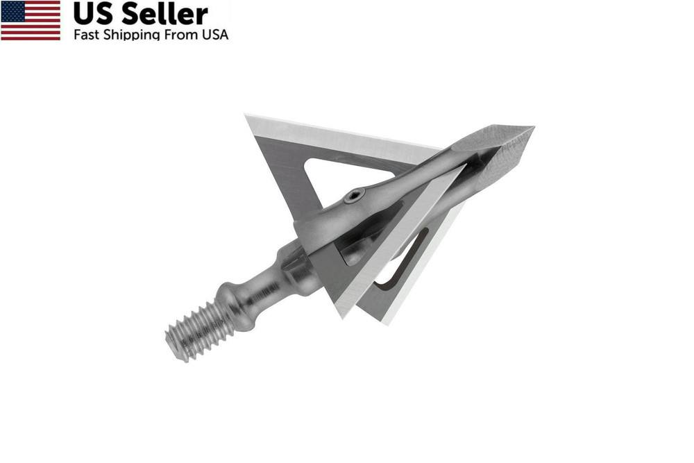 Muzzy Trocar 100 Grain Crossbow Broadhead Silver 100 Gra",