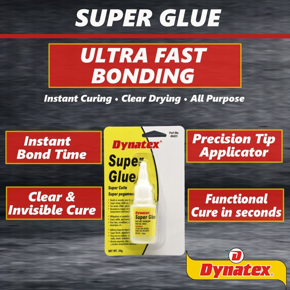 Dynatex 0.7 oz Super Glue - Instant Clear 5000 PSI (Single)