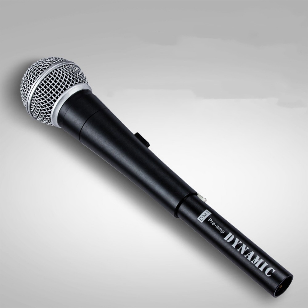 Portable Inline Microphone Preamp +28DB Gain 48V Phantom Power For Recording