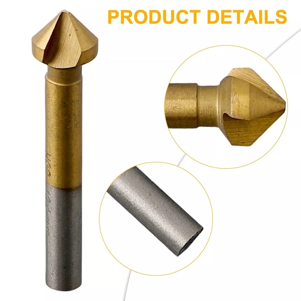 6Pcs 90Degree HSS Chamfer Cutter Bit Chamfering Countersink Drill Bits Accessory