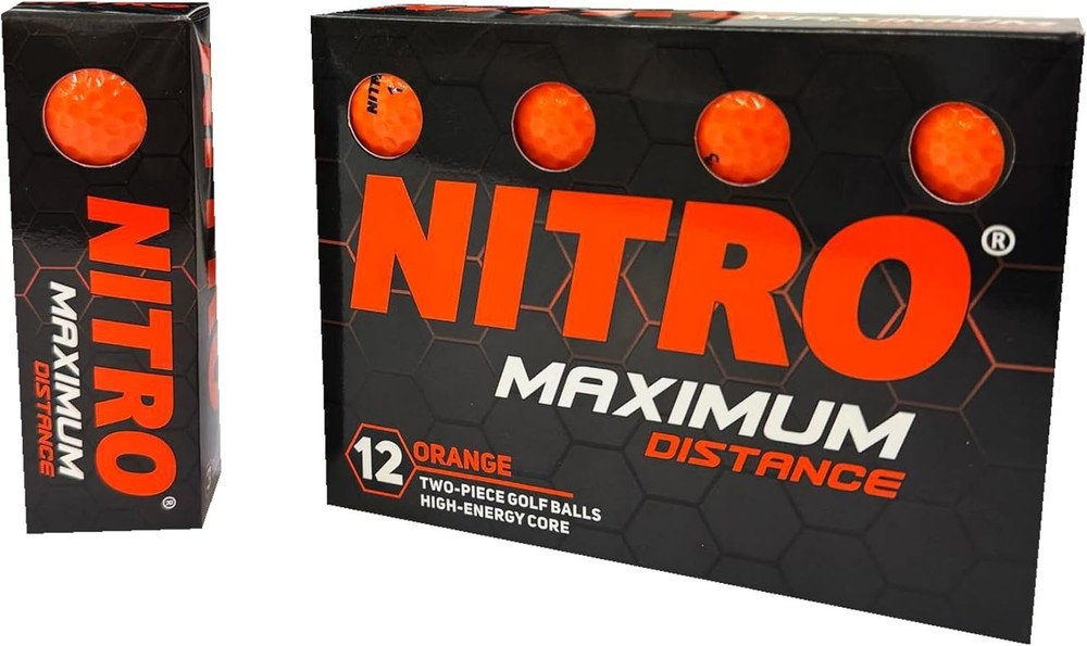 Orange Golf Balls 12-Pack - Reactive Titanium Core for Unmatched Performance