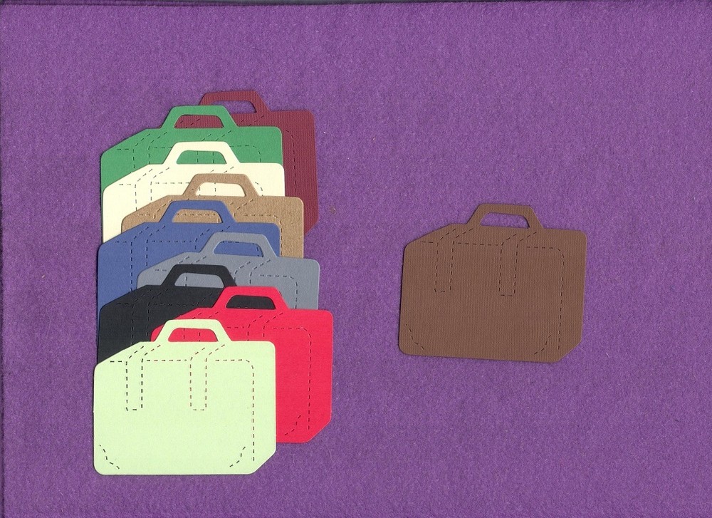 SUITCASE die cuts scrapbook cards