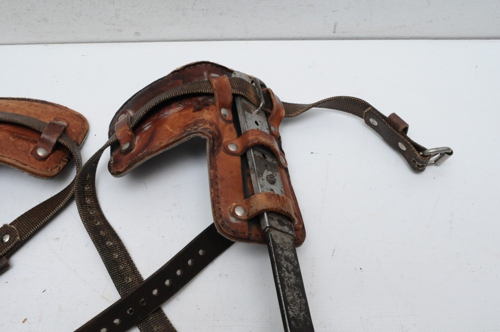 Vintage Bell System Buckingham Lineman Pole Tree Climbing Spikes