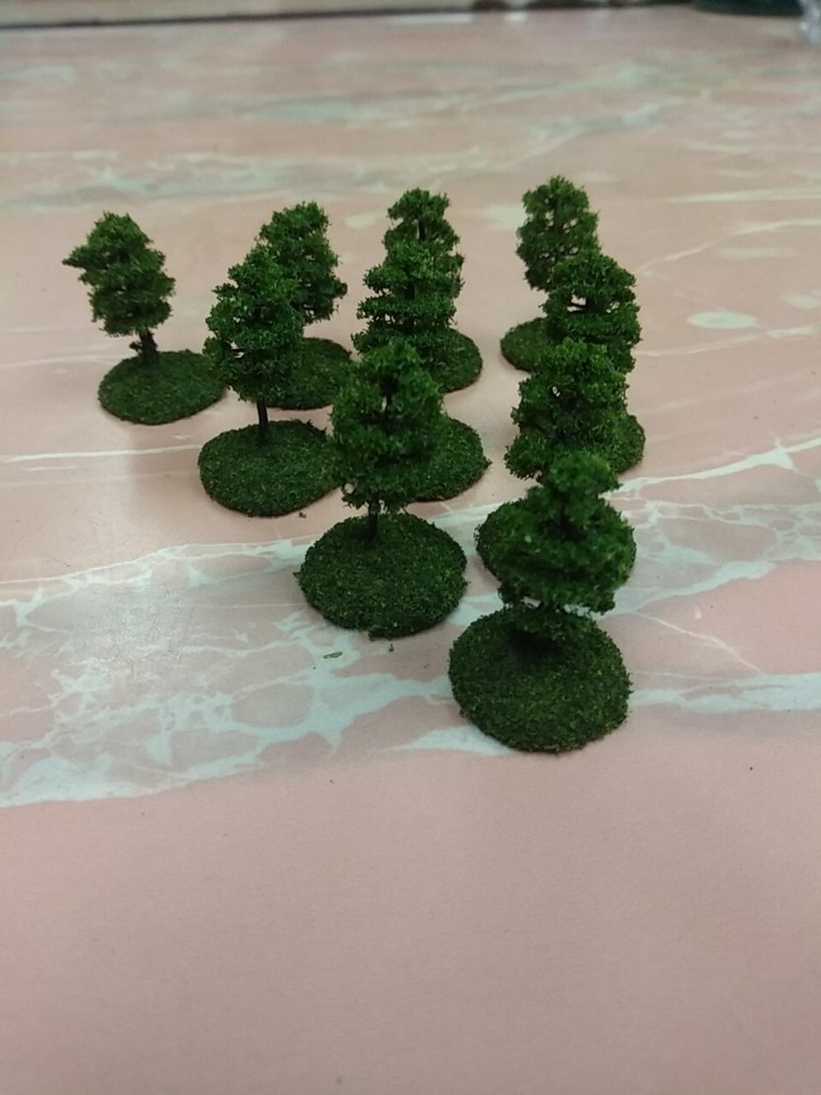 10 based Landscape Model Shade Trees wargaming scenery terrain micro armor 1.25"