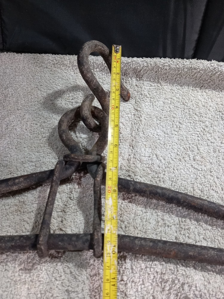 Antique Fireplace Trammel Hand Forged