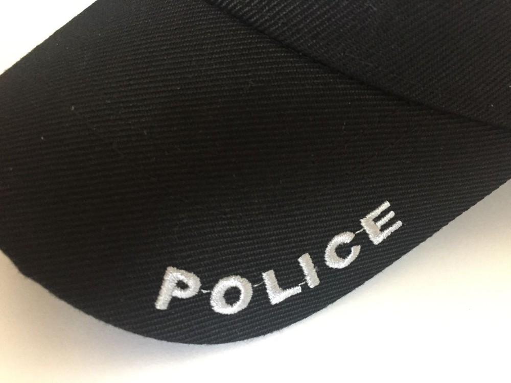 Police Ball Cap / Hat, Blue Flag Draped