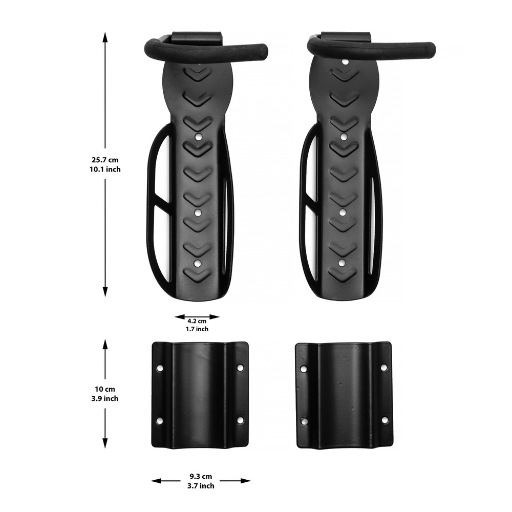 2 Pack Wall Mount Bike Rack Vertical Bicycle Storage Hook Garage Hanger