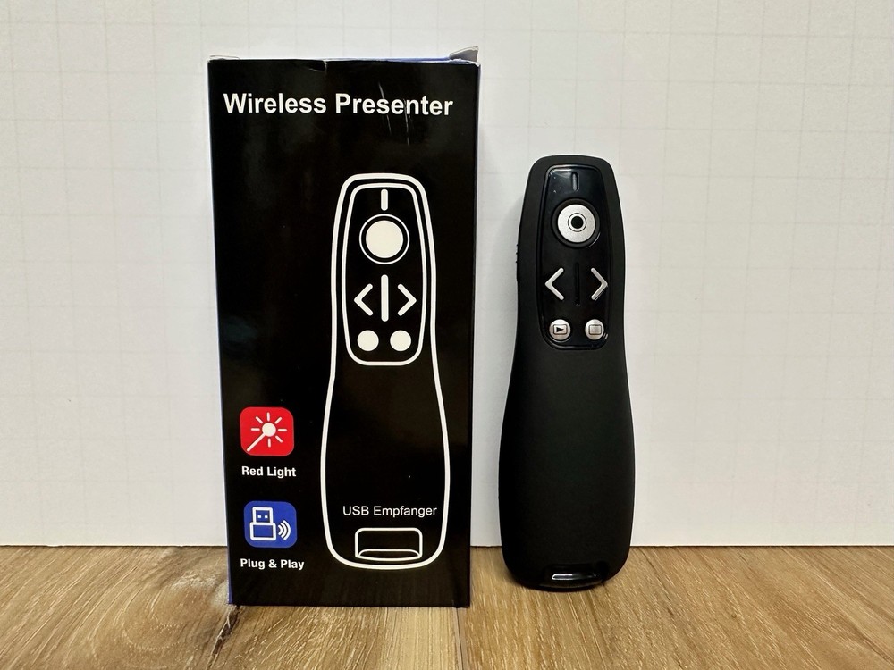2-in-1 USB Type C Presentation Clicker Wireless Presenter Remote for PowerPoint