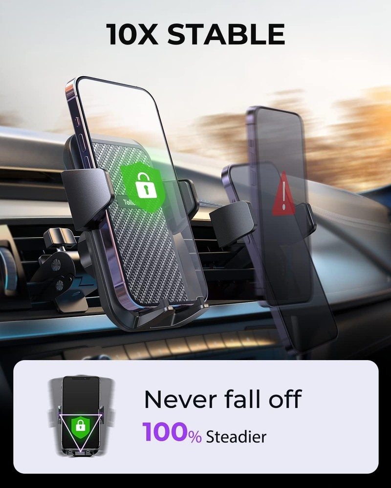 Car Phone Holder, [Thick Cases Friendly] Holder Mount, vent