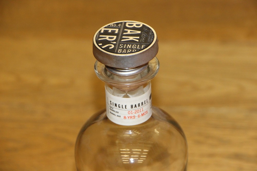 Rare Baker's 107 Proof Single Barrel 7 Year - Empty Bourbon Bottle 107 Proof