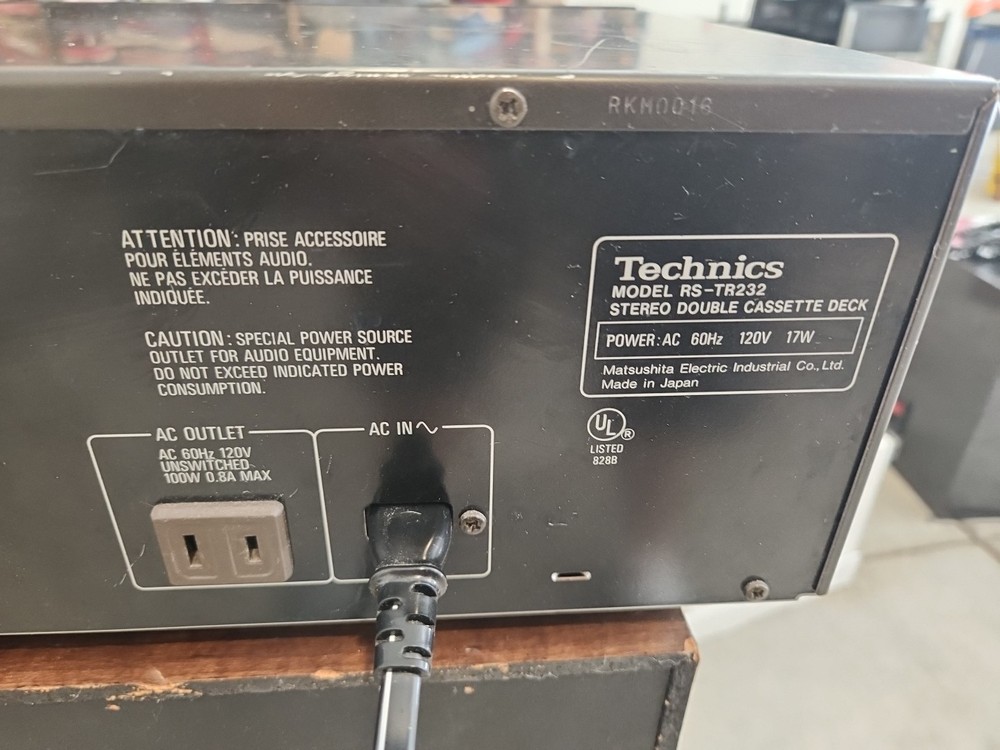 Technics RS-TR232 HX PRO Stereo Double Cassette Deck Fully Tested *No Power Cord