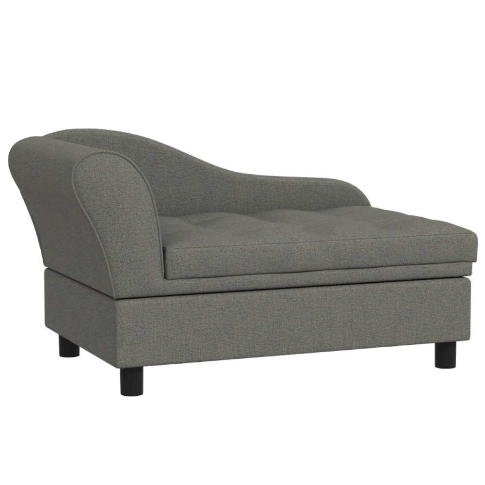 Gray Pet Sofa for Small Dogs With Storage Function
