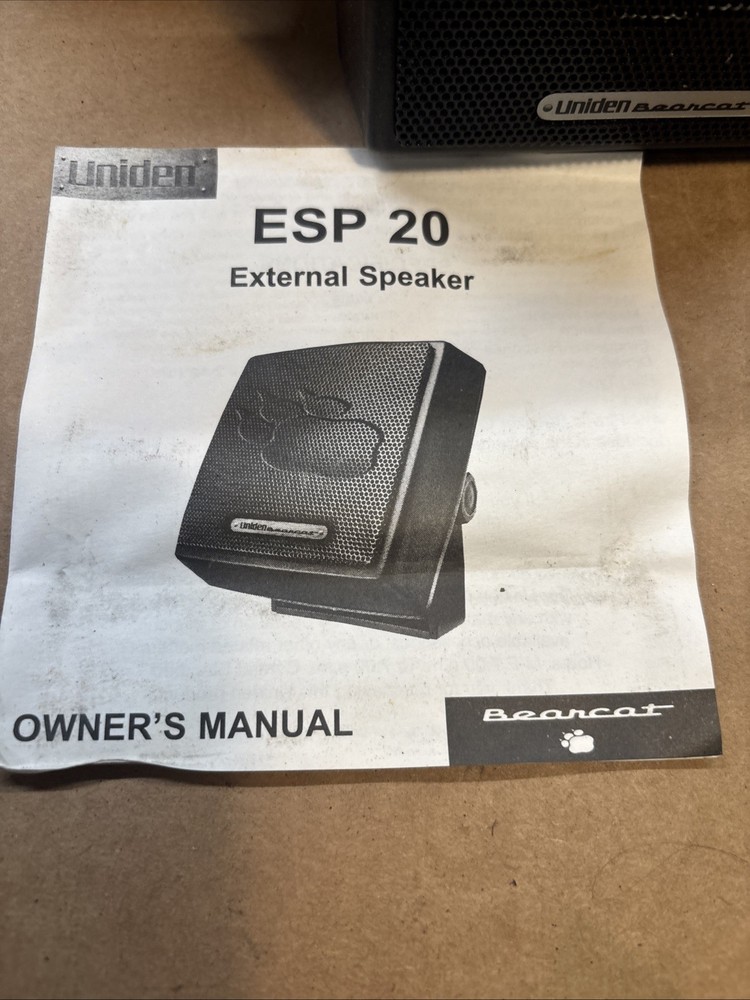 NEW Uniden Bearcat ESP 20 External Speaker