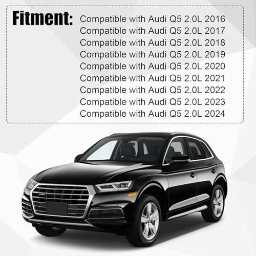 Cooling System Overflow Hose Compatible with Audi Q5 2.0L 2016-2024 Front