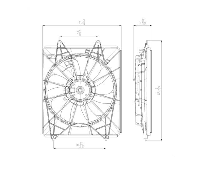A/C Condenser Fan Assy  TYC  611360