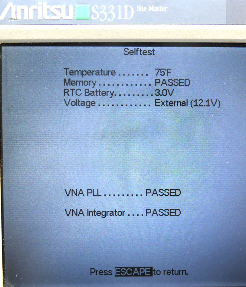 Anritsu S331D Site Master Cable & Antenna Analyzer SiteMaster S331 Option 3