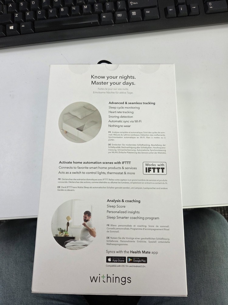Withings Sleep Tracking Mat, Gray (Great Condition)