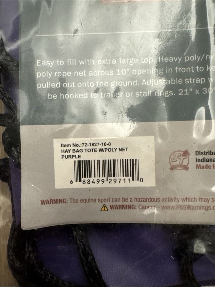 Tough1 Hay Bag Tote With Poly Net