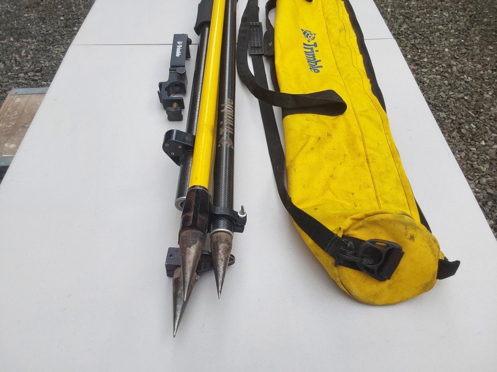 Trimble Rangepole, Bipod, Carbon Fiber, Data Collector Bracket - Used