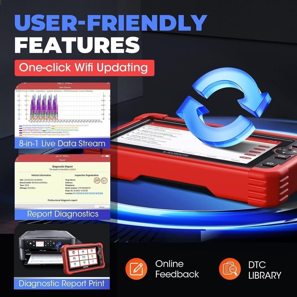 LAUNCH X431 CRP919X Bidirectional OBD2 Scanner Full System Diagnostic Key Coding
