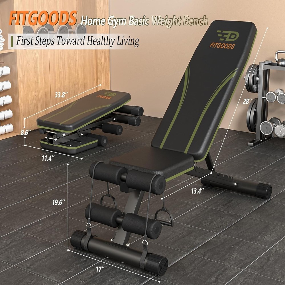 Adjustable Weight Bench Home Gym Foldable 700LBS Multi-Purpose Workout Bench