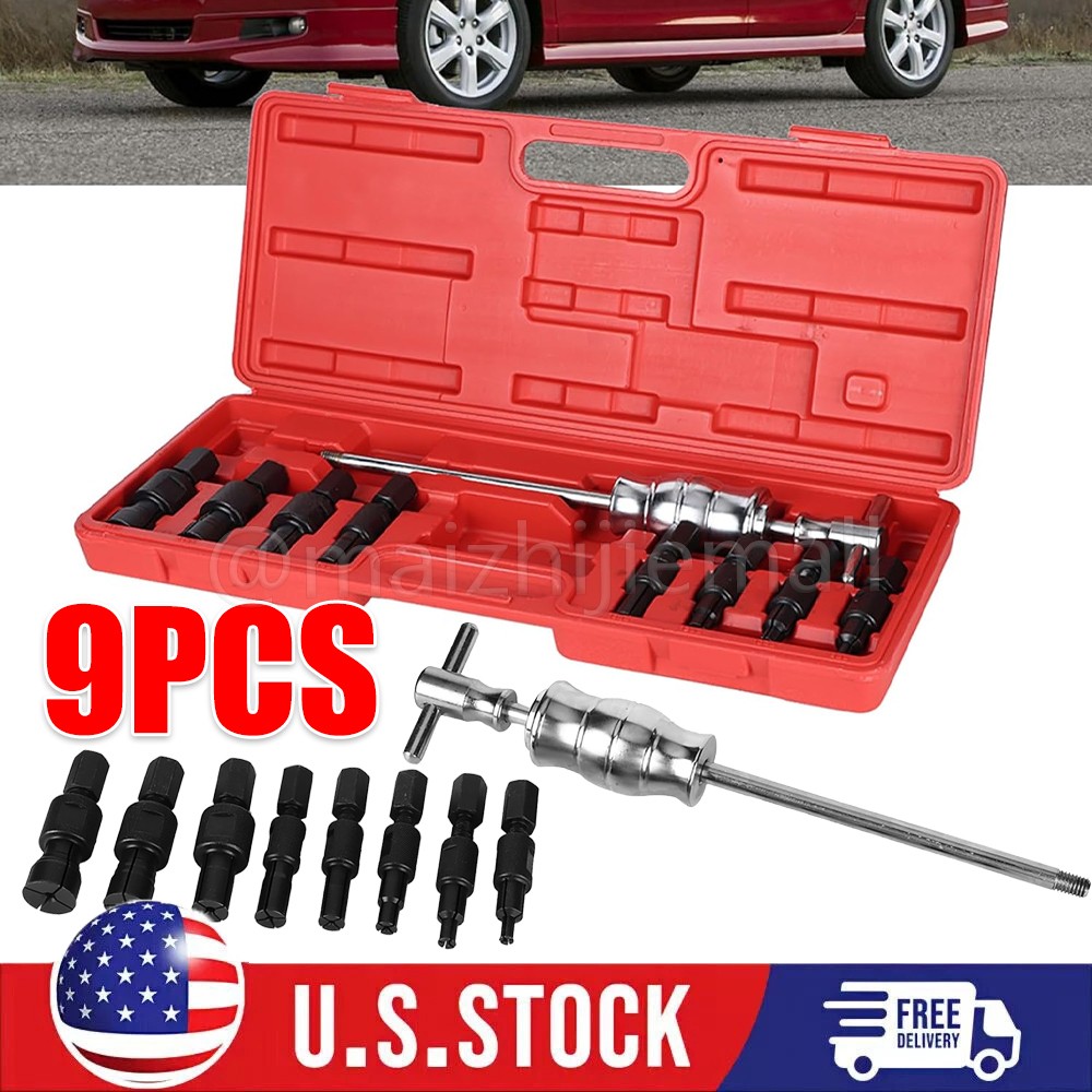 9pc 8-32mm Blind Hole Inner Bearing Puller Set Remover Slide Hammer Internal Kit