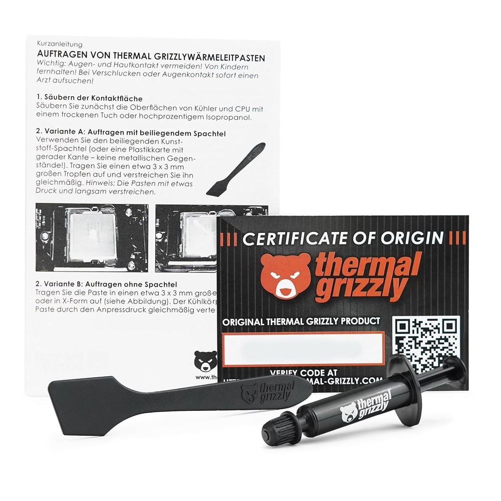 Thermal Grizzly Kryonaut CPU Thermal Paste - High Performance PC Thermal Paste