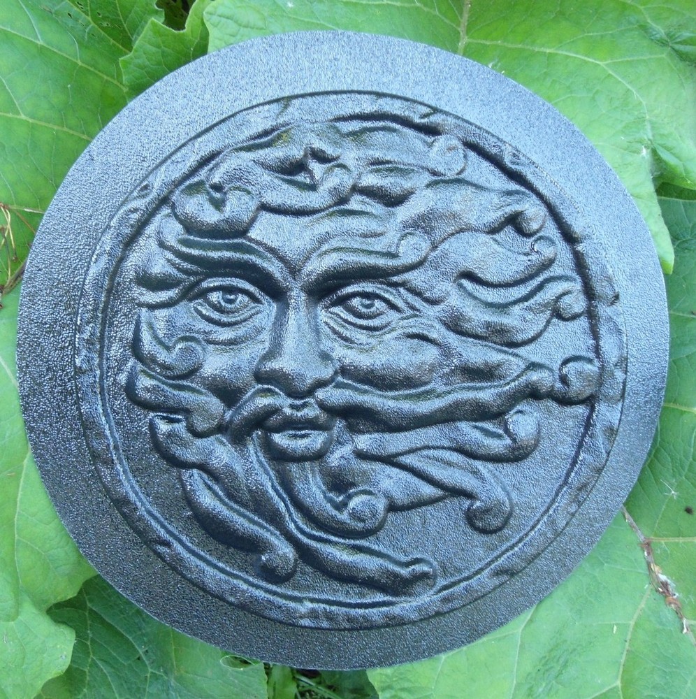 Wind man face mold plastic casting concrete plaster mould 10" x 1/2" thick
