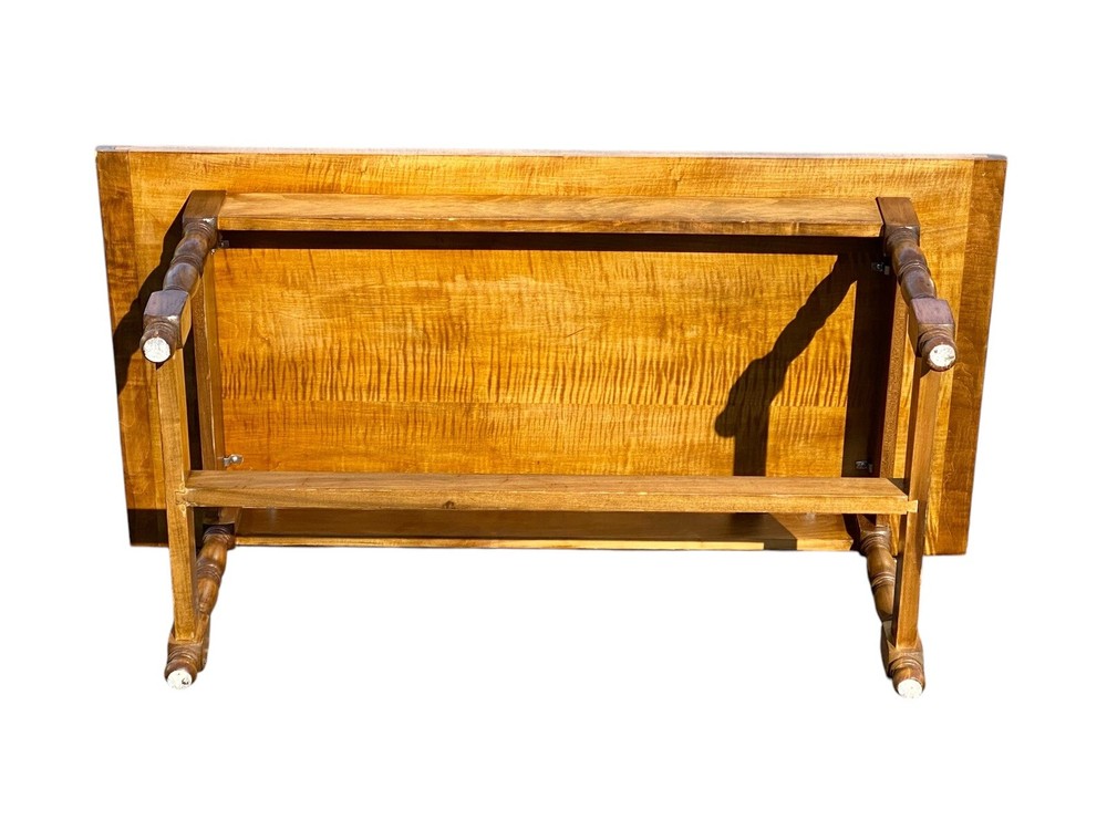 Vintage Antique Style Tiger Maple Coffee Table