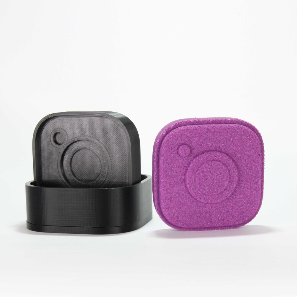 Instagram Logo Bath Bomb Mold, DIY original BathBombs Set 3D Printed Kit