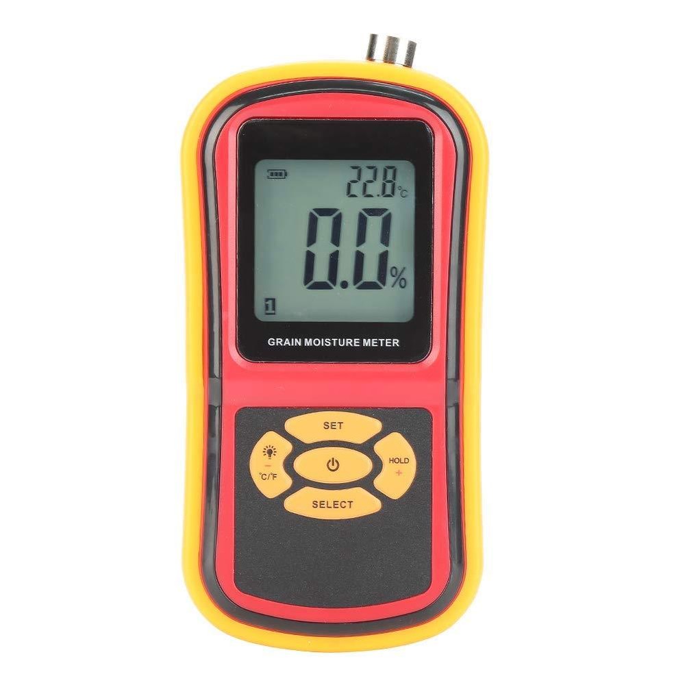 Digital Grain Moisture Meter W/Measuring Probe LCD Display Tester for Corn Wheat