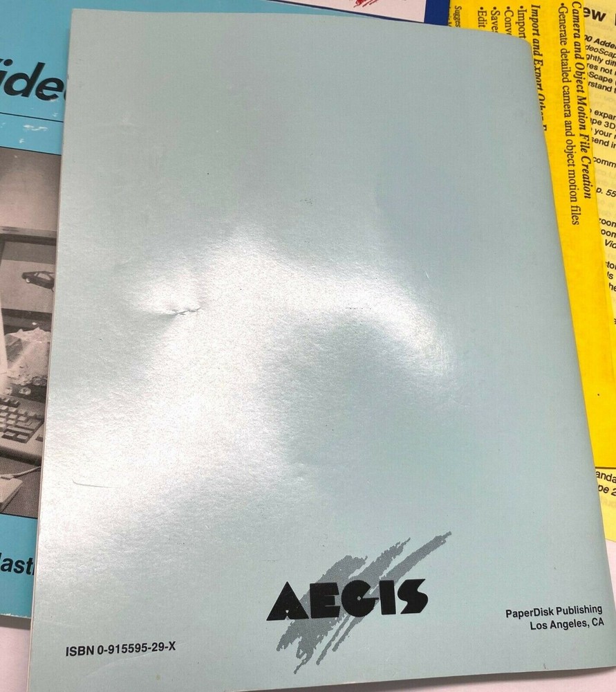 VideoScape 3D Software Aegis Development for Commodore Amiga 1987 User Guide