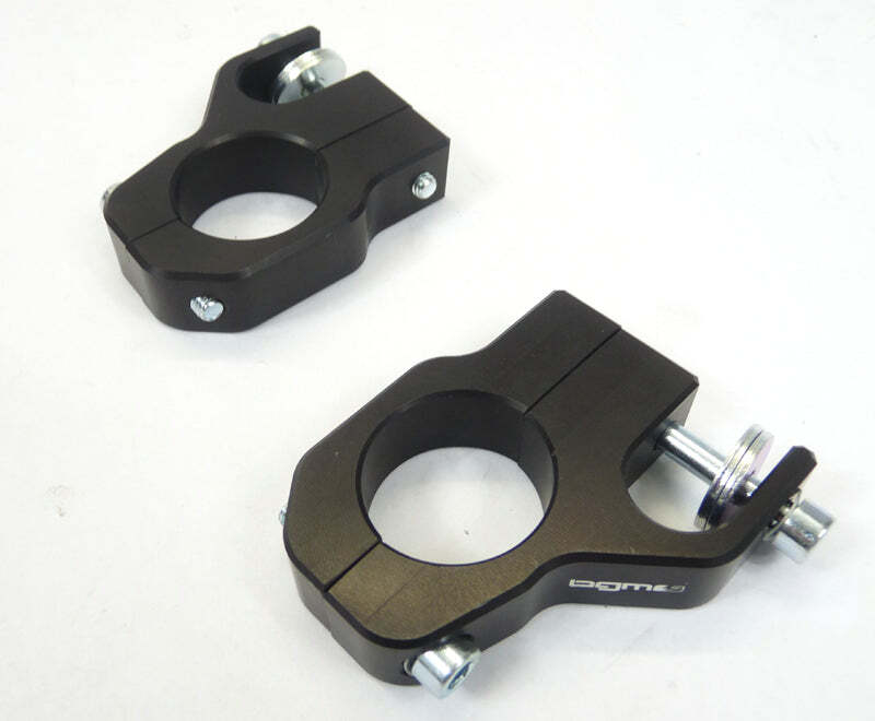 Lambretta Top fork Damper Brackets Bolt on type CNC Black Bgm