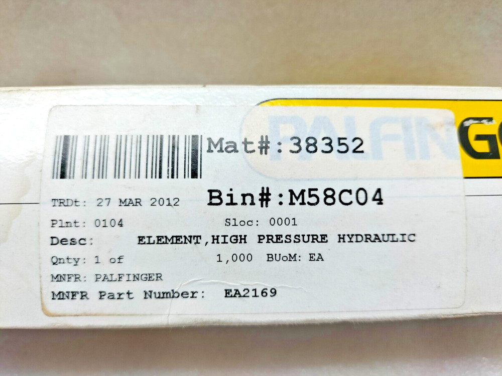 PALFINGER EA2169 OEL HYDRAULIC FILTER