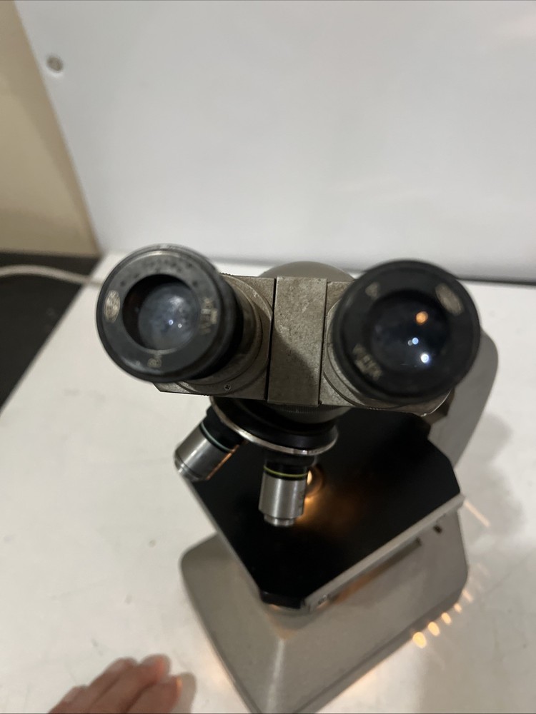 Vintage LAB SETUP Olympus KHC Microscope Binocular Working Lamp UNTESTED AS-IS